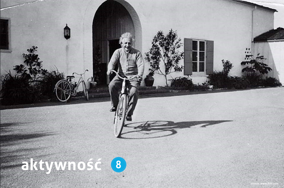 Einstein na rowerze